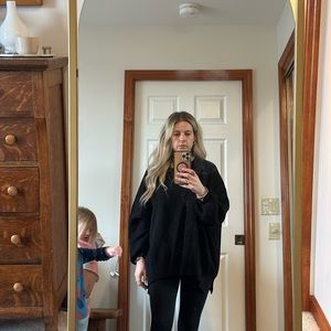 Black oversized sweater